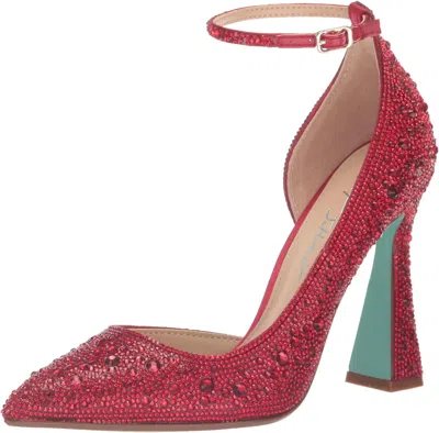 Pre-owned Betsey Johnson Women's Ramsy Pump In Red