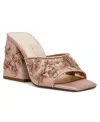 Betsey Johnson Roo-e Block Heel Sandal In Blush