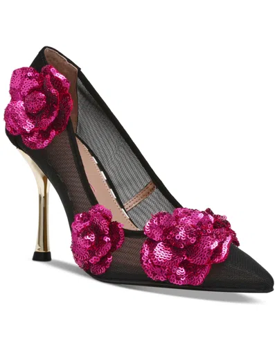 Betsey Johnson Women's Rossa Rosette Embellished Stiletto Pumps In Black Multi