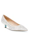 Betsey Johnson Scout Pointed Toe Kitten Heel Pump In Pearl Multi