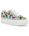 Betsey Johnson Suton Highwall Bling Platform Sneaker In Multi