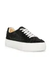 Betsey Johnson Women's Sidney Rhinestone Sneakers In Black In Black