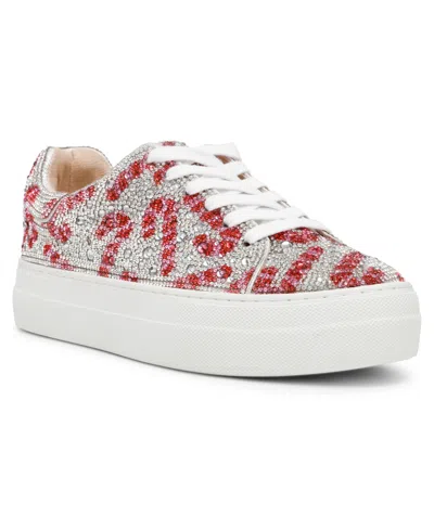 Betsey Johnson Women's Sidny Platform Sneakers In Candy Cane