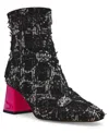Betsey Johnson Women's Stevie Block Heel Dress Booties In Black