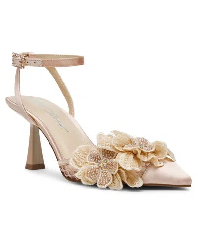 Betsey Johnson Women's Susie Flower Pointed Toe Pumps In Blush