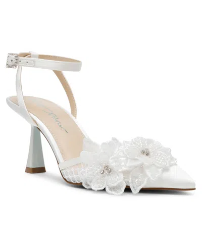 Betsey Johnson Women's Susie Flower Pointed Toe Pumps In Ivory