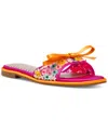 Betsey Johnson Women's Teasee Floral Slide Sandals In Fuchsia Multi