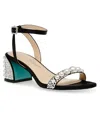 Betsey Johnson Women's Tina Block Heel Dress Sandals In Black