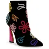 Betsey Johnson Womens Faux Leather Pumps Ankle Boots In Black