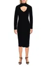 Betsey Johnson Womens Knee Length Ribbed Sweaterdress In Multi