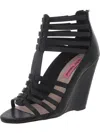 BETSEY JOHNSON WOMENS MAN MADE WEDGE WEDGE SANDALS