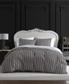 Betsey Johnson Wonderland Stripe 2 Piece Duvet Cover Set, Twin In Film Noir
