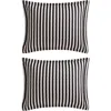 Betsey Johnson Wonderland Stripe Duvet Cover & Sham Set In Black