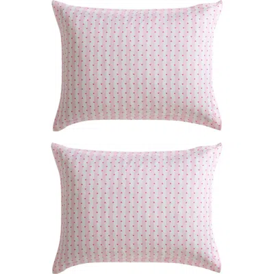 Betsey Johnson Wonderland Stripe Duvet Cover & Sham Set In Bright Pink