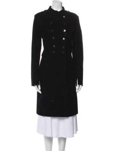 Pre-owned Betsey Johnson Wool Peacoat In Black