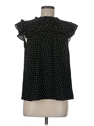Pre-owned Betsey's Boutique Shop Short Sleeve Blouse In Black