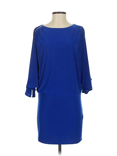 Pre-owned Betsy & Adam 3/4 Sleeve Blouse In Blue