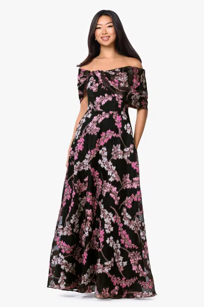 Betsy & Adam Women's Off-the-shoulder Twist Dress In Multi