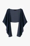 Betsy & Adam "bernadette" Chiffon Shawl Wrap In Blue