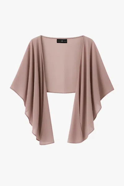 Betsy & Adam "bernadette" Chiffon Shawl Wrap In Brown