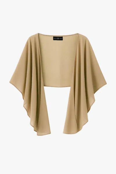 Betsy & Adam "bernadette" Chiffon Shawl Wrap In Brown