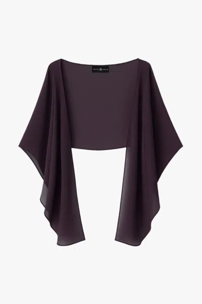Betsy & Adam "bernadette" Chiffon Shawl Wrap In Purple