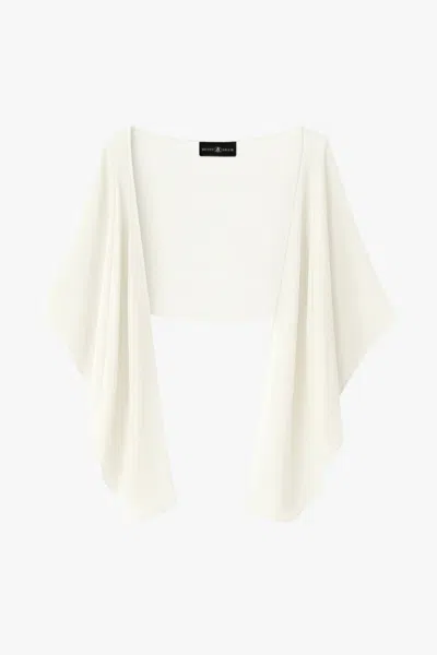 Betsy & Adam "bernadette" Chiffon Shawl Wrap In White