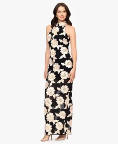 Betsy & Adam Betsy Adam Womens Floral Soutache Embroidered Dress In Multi