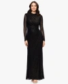 Betsy & Adam Betsy Adam Womens Mock Neck Gown 2p 16 In Black