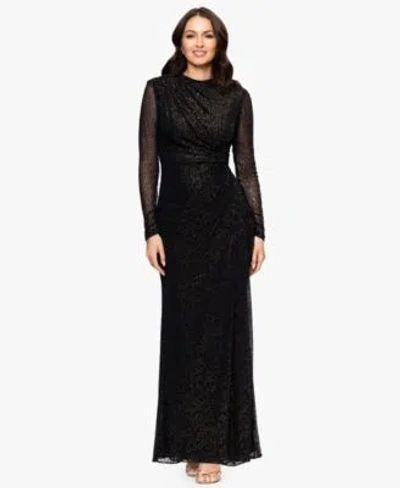 Betsy & Adam Betsy Adam Womens Mock Neck Gown 2p 16 In Black