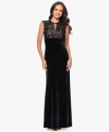 Betsy & Adam Betsy Adam Womens Sleeveless Velvet Dress 2p 18 In Black