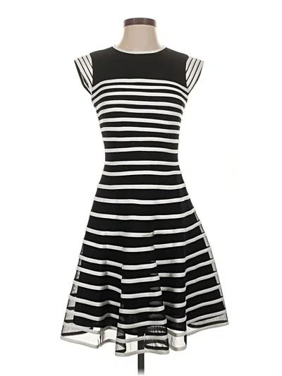 Pre-owned Betsy & Adam Casual Dress In Black