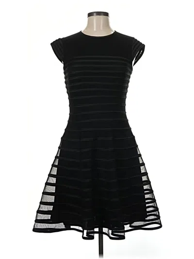 Pre-owned Betsy & Adam Casual Dress In Black