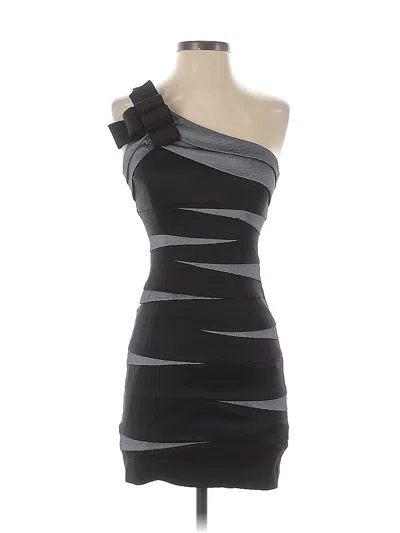 Pre-owned Betsy & Adam Cocktail Dress In Black