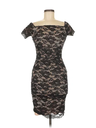 Pre-owned Betsy & Adam Cocktail Dress In Black