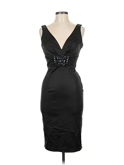 Pre-owned Betsy & Adam Cocktail Dress In Black