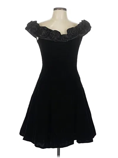 Pre-owned Betsy & Adam Cocktail Dress In Black