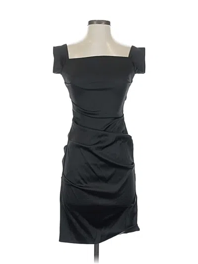 Pre-owned Betsy & Adam Cocktail Dress In Black
