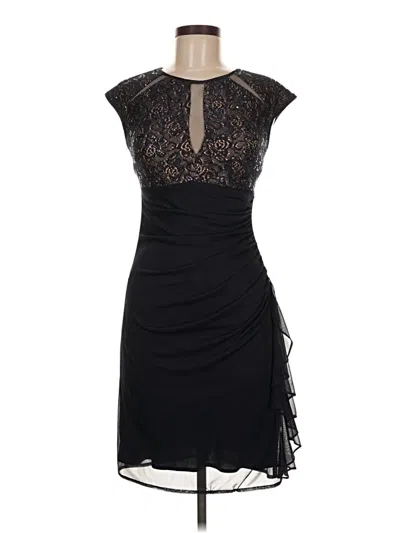 Pre-owned Betsy & Adam Cocktail Dress In Black