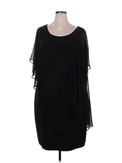 Pre-owned Betsy & Adam Cocktail Dress In Black