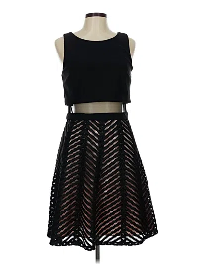 Pre-owned Betsy & Adam Cocktail Dress In Black