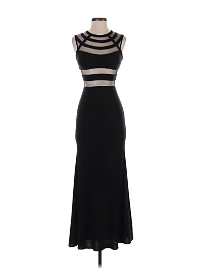Pre-owned Betsy & Adam Cocktail Dress In Black