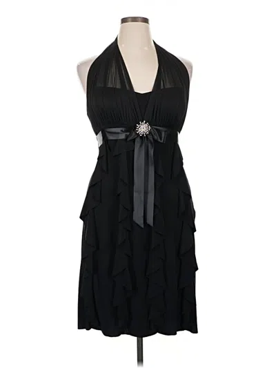 Pre-owned Betsy & Adam Cocktail Dress In Black