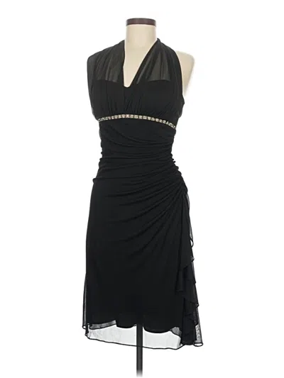 Pre-owned Betsy & Adam Cocktail Dress In Black