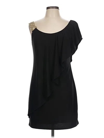 Pre-owned Betsy & Adam Cocktail Dress In Black