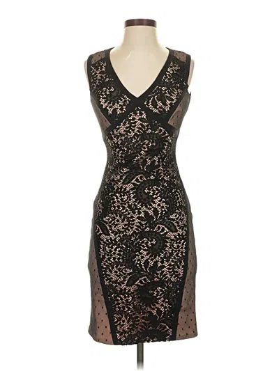 Pre-owned Betsy & Adam Cocktail Dress In Black