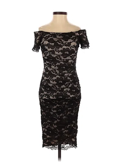 Pre-owned Betsy & Adam Cocktail Dress In Black