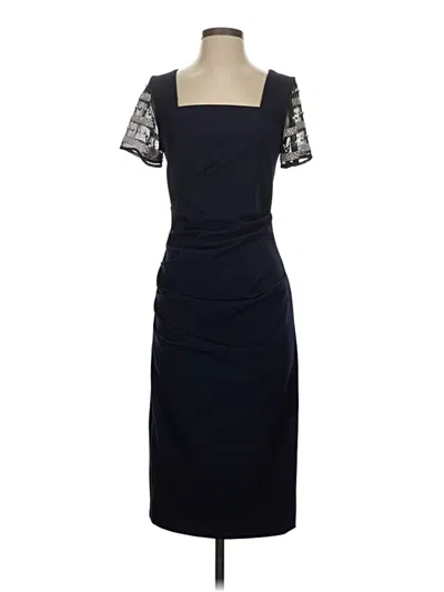 Pre-owned Betsy & Adam Cocktail Dress In Black