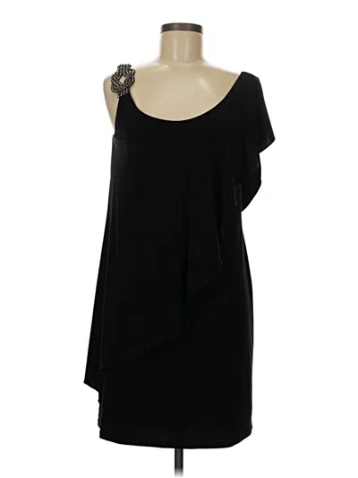 Pre-owned Betsy & Adam Cocktail Dress In Black