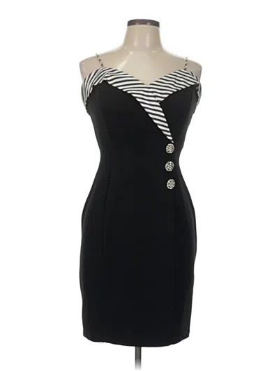 Pre-owned Betsy & Adam Cocktail Dress In Black